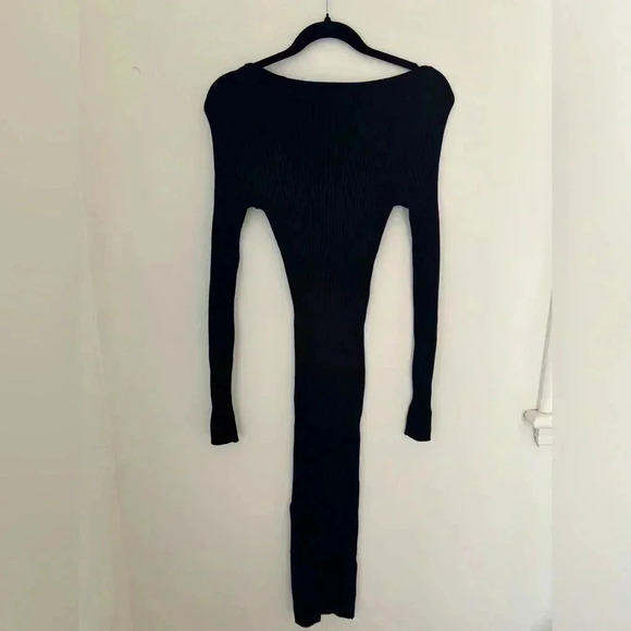 Mango Knit Goleta  Dress in Black NWT - Picture 10 of 12